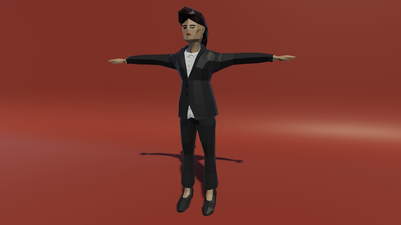 LowPoly School Characters Low-poly 3D model_7