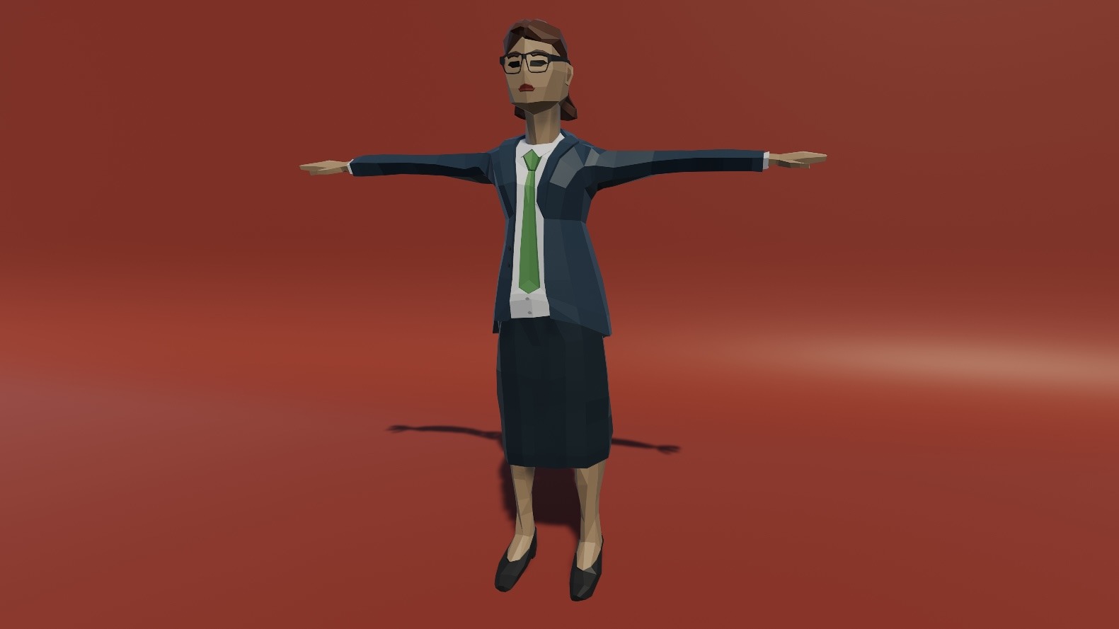 LowPoly School Characters Low-poly 3D model_9