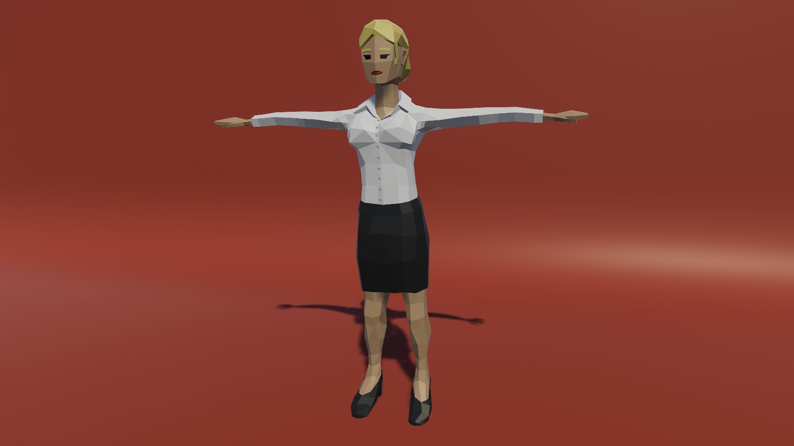 LowPoly School Characters Low-poly 3D model_8