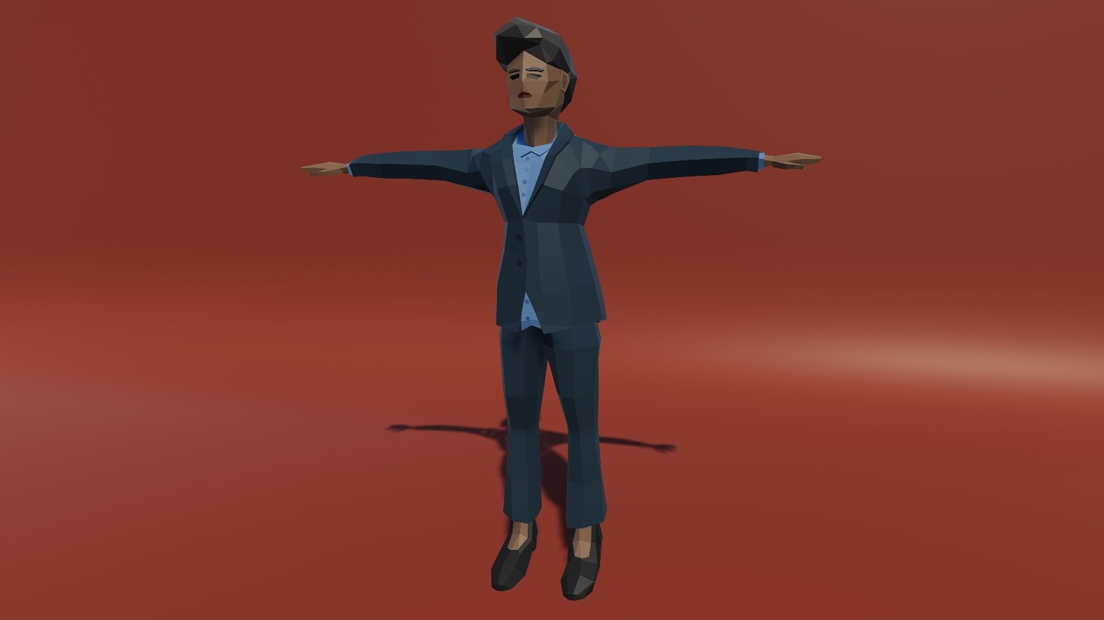 LowPoly School Characters Low-poly 3D model_10