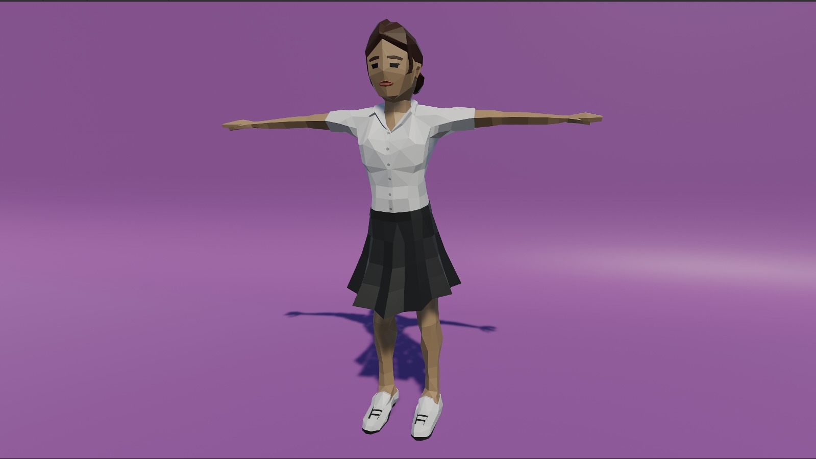LowPoly School Characters Low-poly 3D model_11