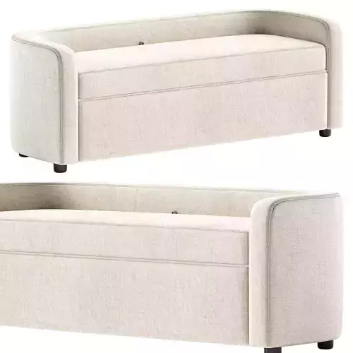 Wendy KD Fabric Storage Bench 3D model