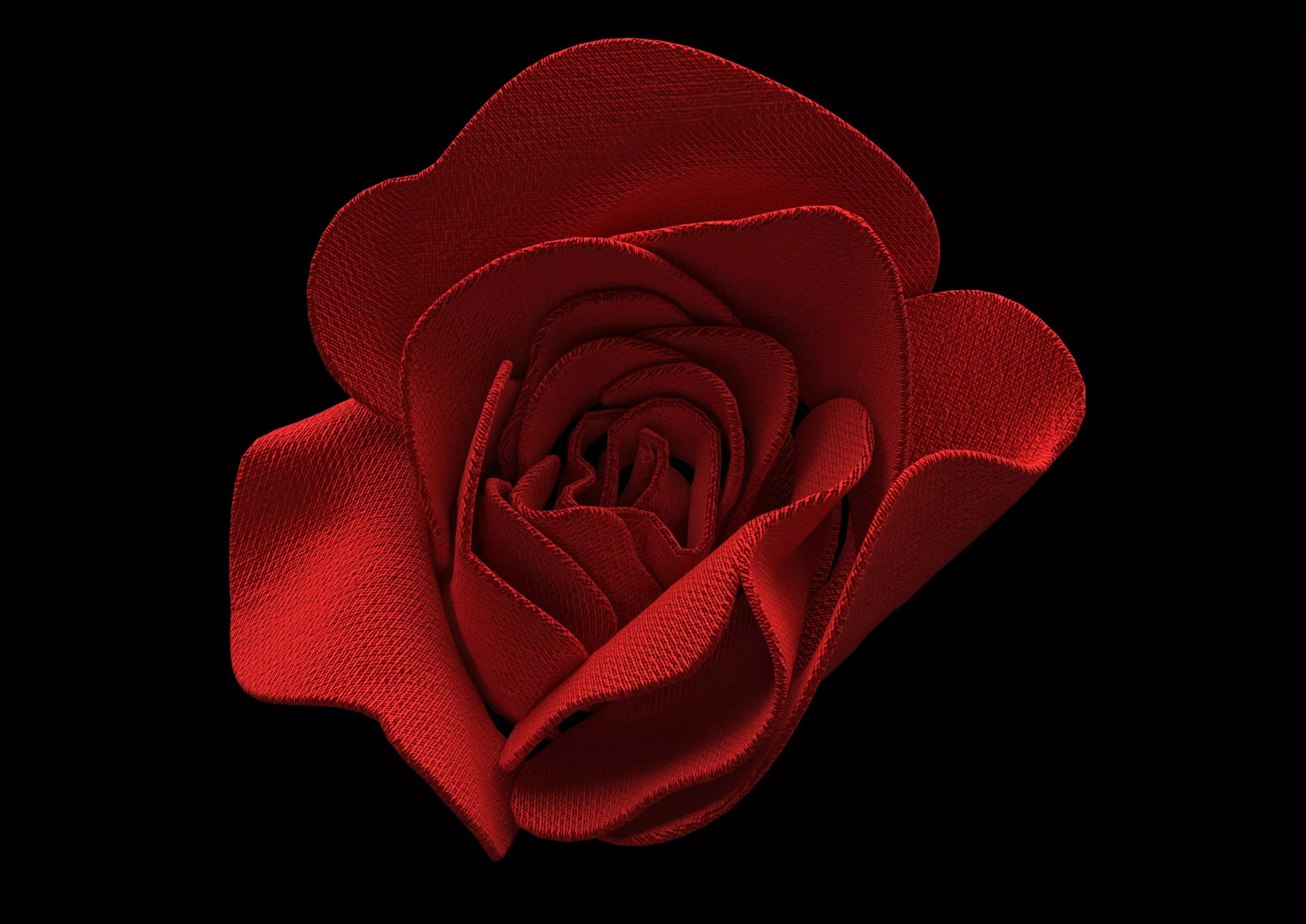 Velvet metal Rose Free 3D model