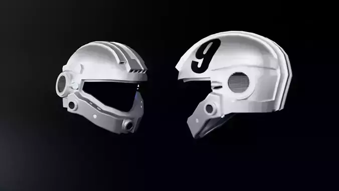 Sci-fi Helmet 3D model