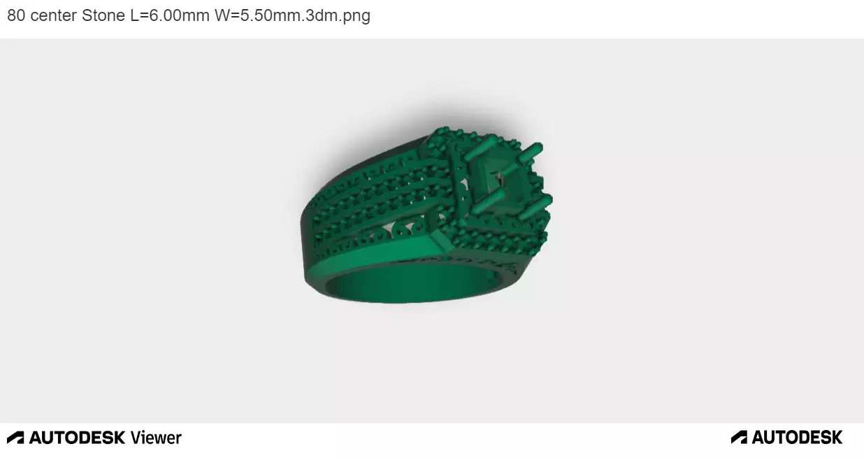 Wome Ring with an Asscher Cut Center Stone 3D print model