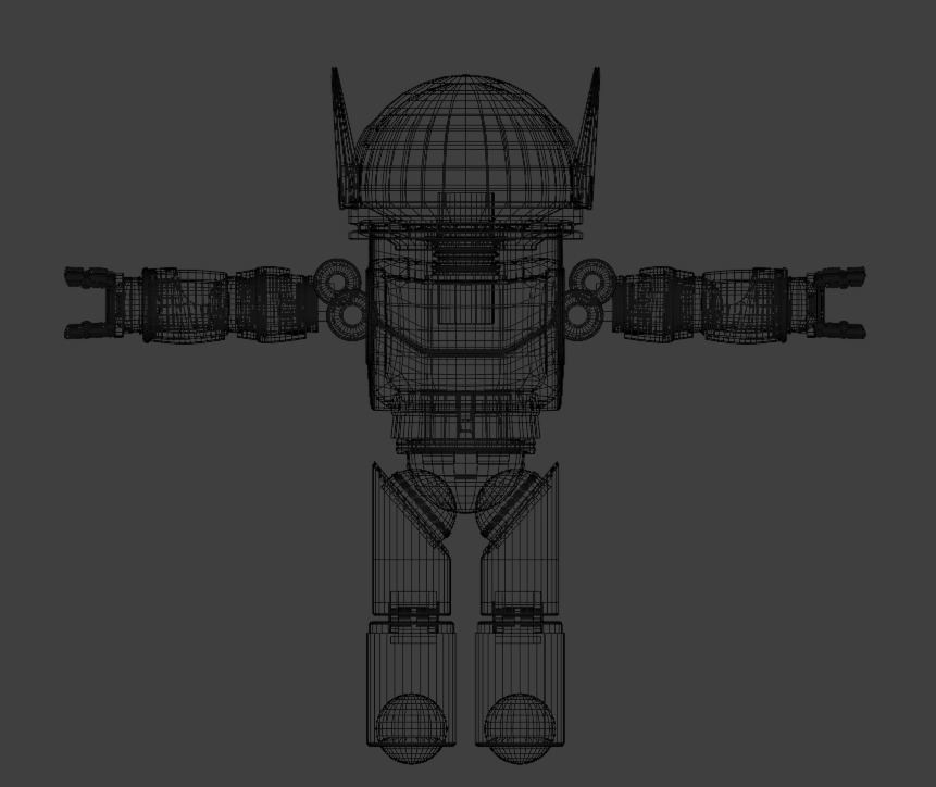 Rigged Astronaut Robot Blender Compatible 3D model_3