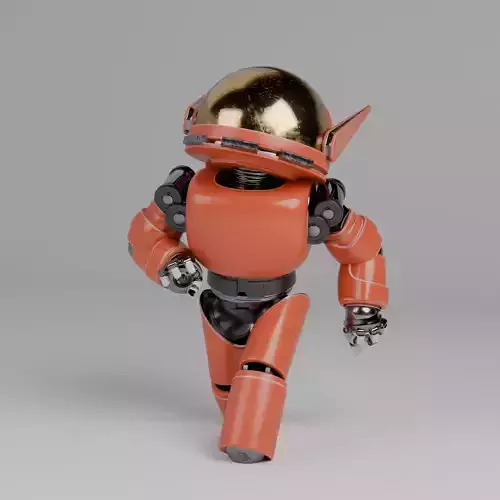 Rigged Astronaut Robot Blender Compatible 3D model