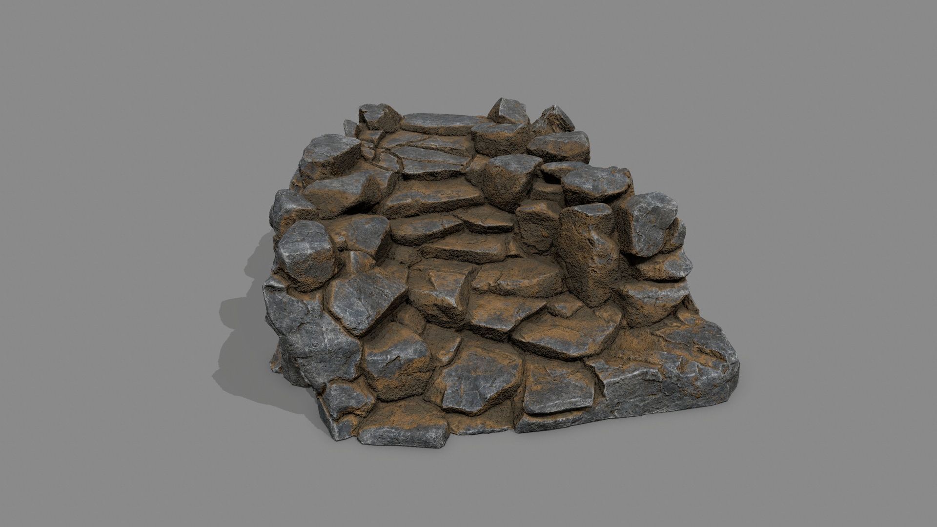 Old Stairs Low-poly 3D model_11