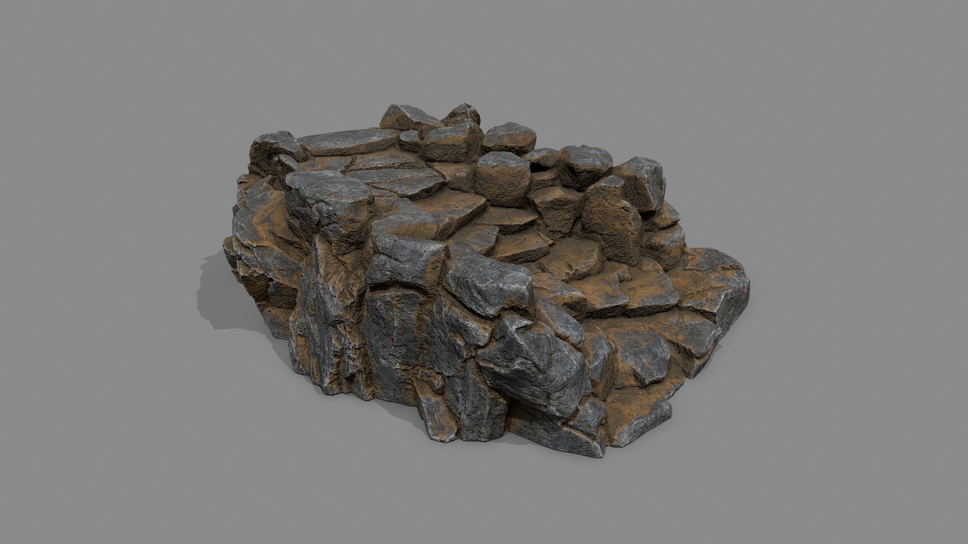 Old Stairs Low-poly 3D model_10