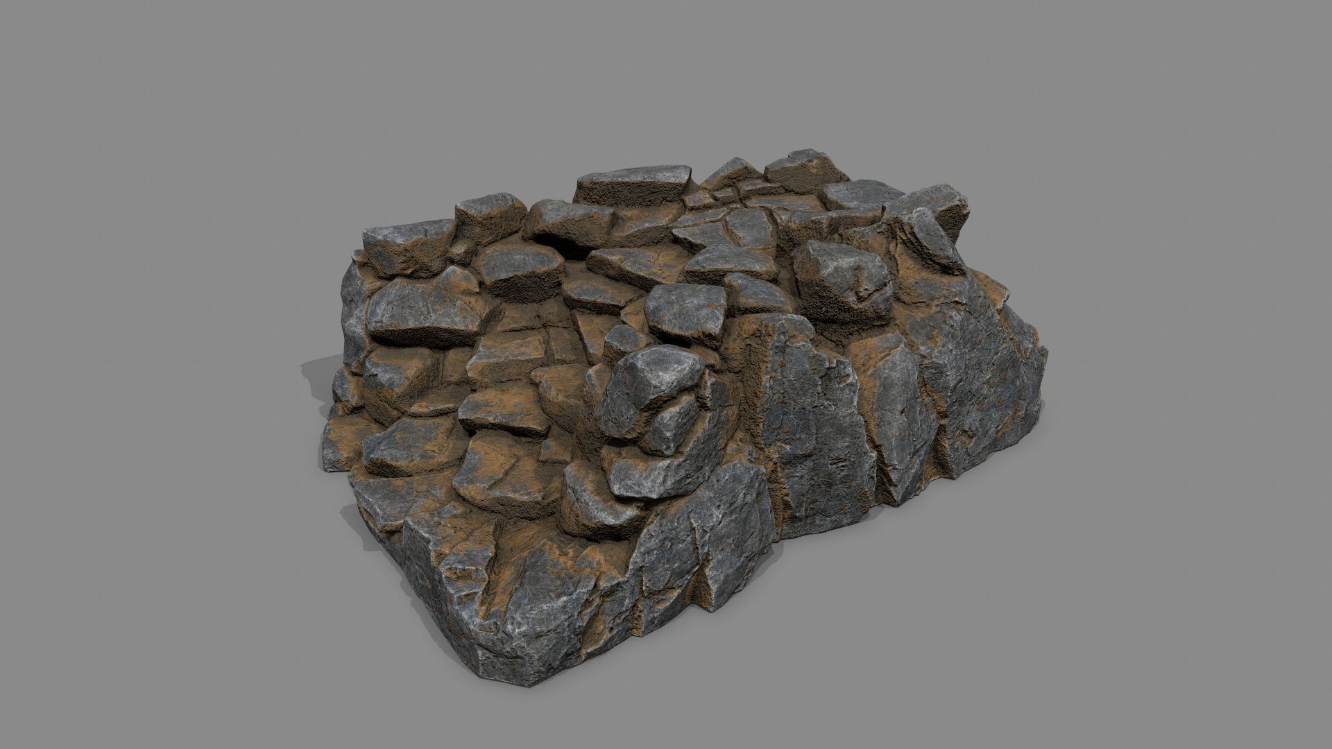 Old Stairs Low-poly 3D model_4