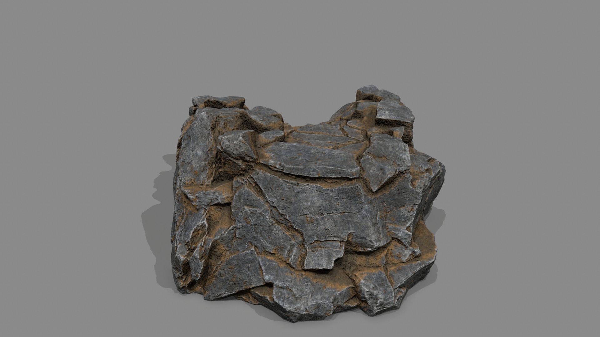 Old Stairs Low-poly 3D model_7