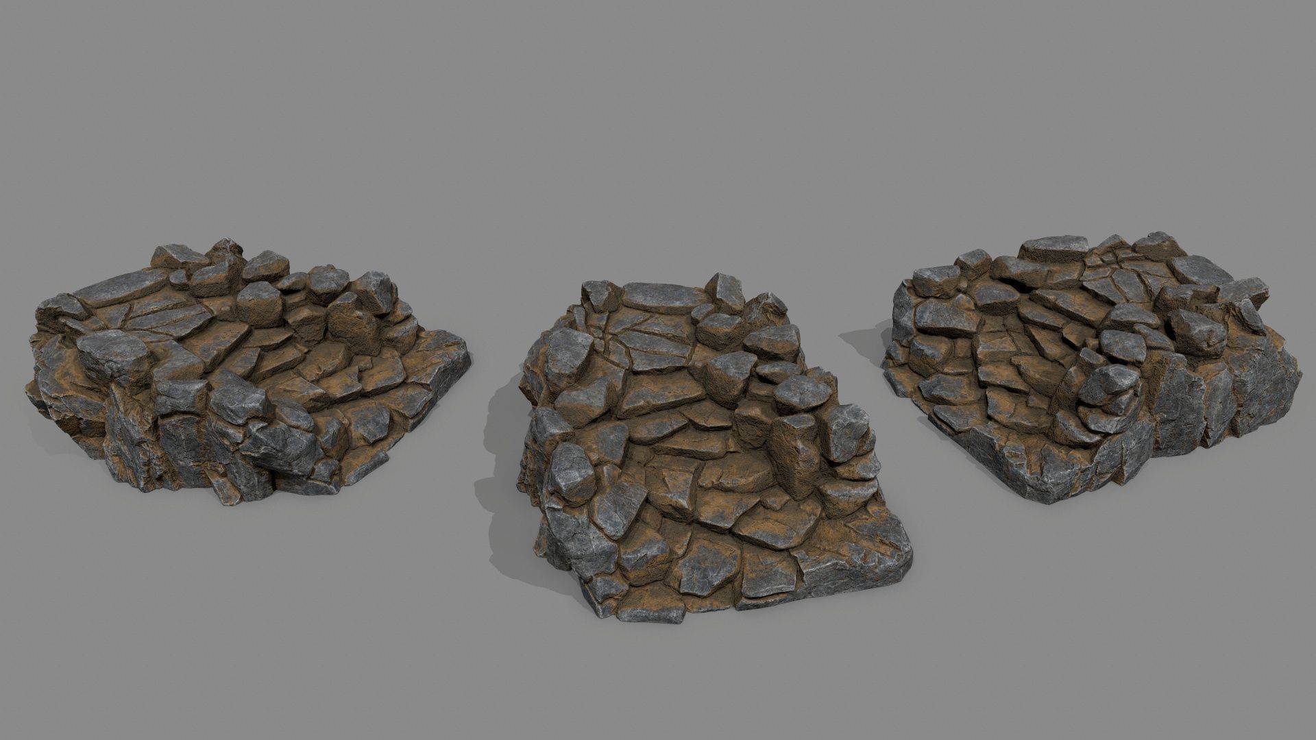 Old Stairs Low-poly 3D model_1