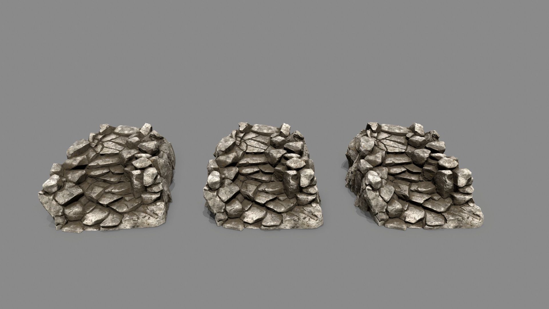 Old Stairs Low-poly 3D model_13