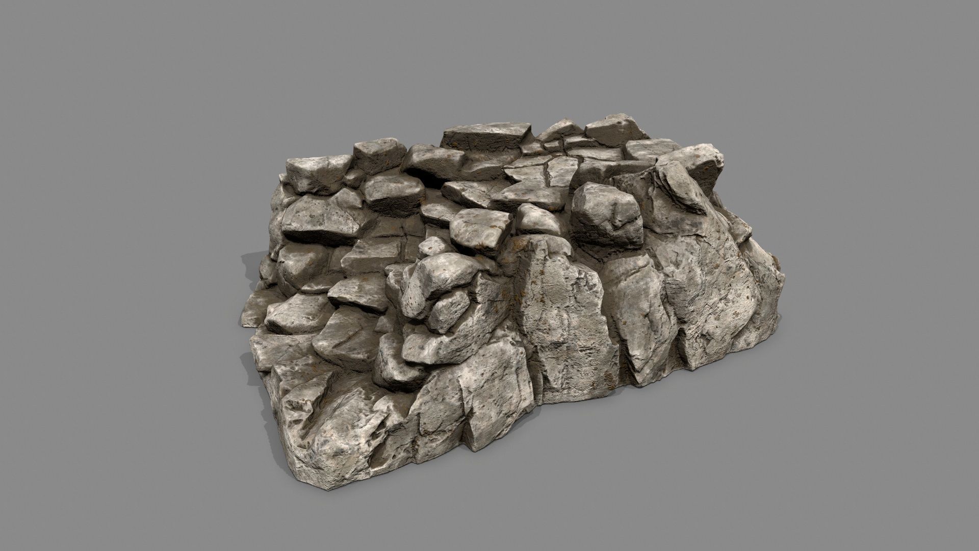 Old Stairs Low-poly 3D model_4