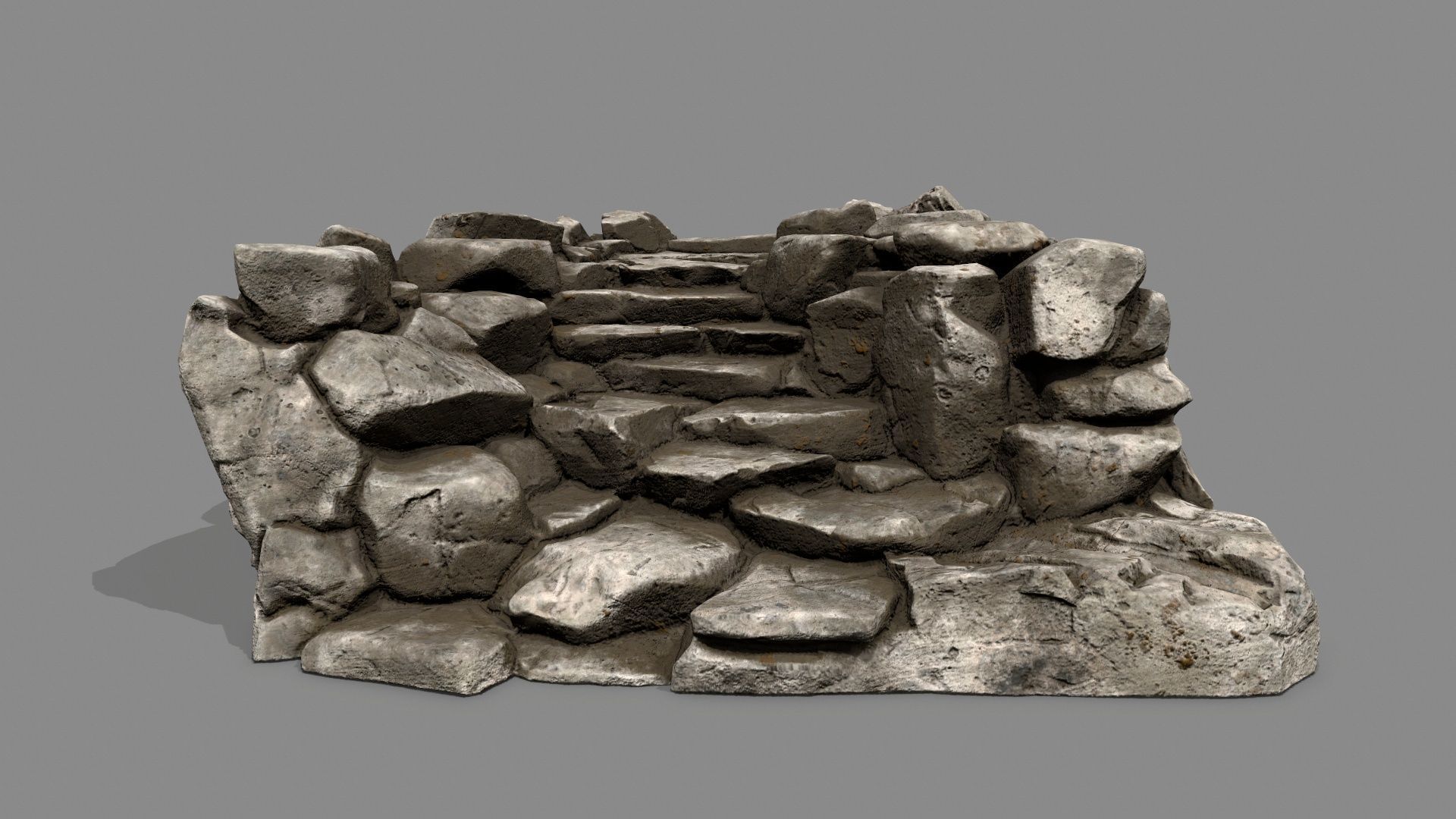 Old Stairs Low-poly 3D model_12