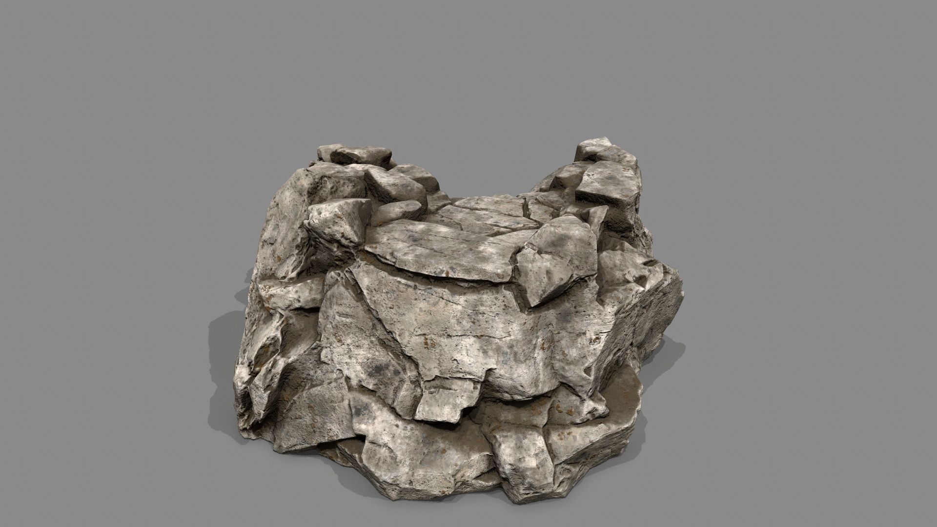 Old Stairs Low-poly 3D model_7