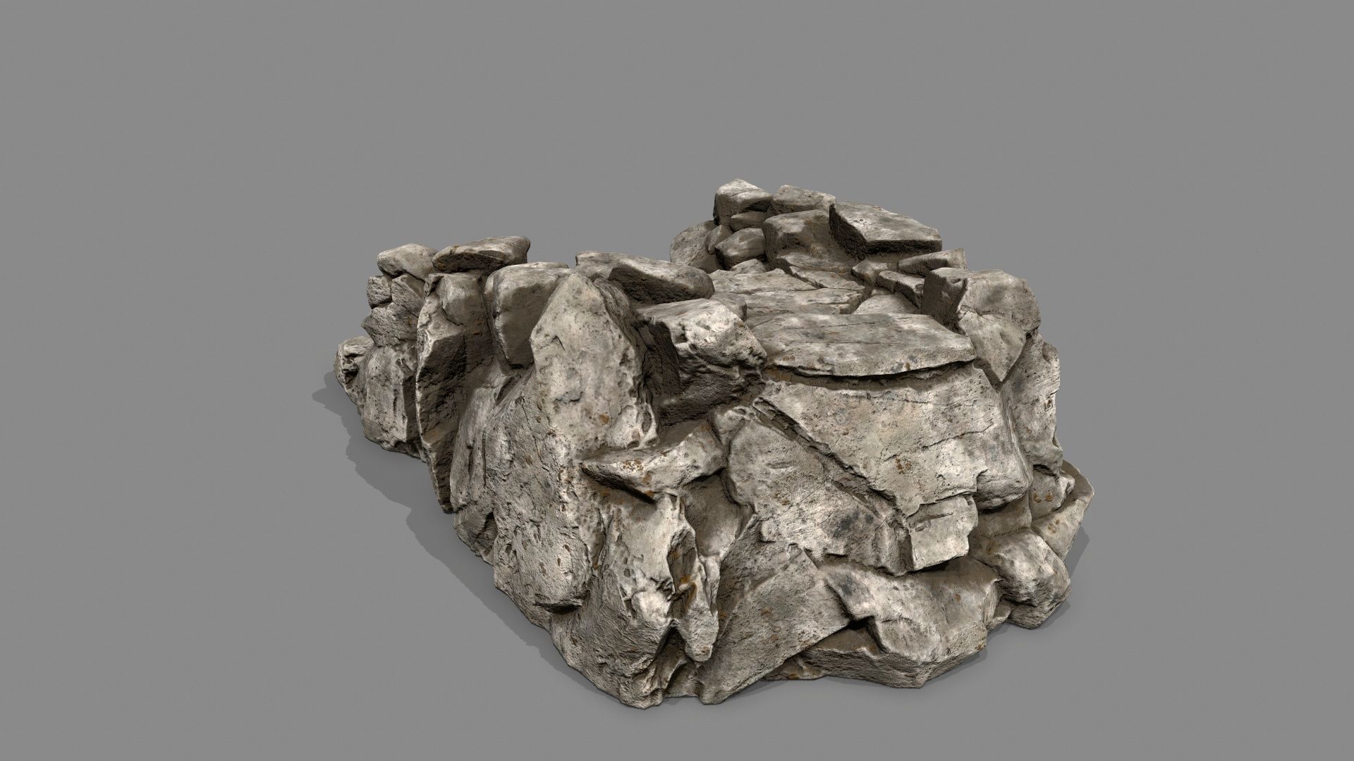 Old Stairs Low-poly 3D model_6