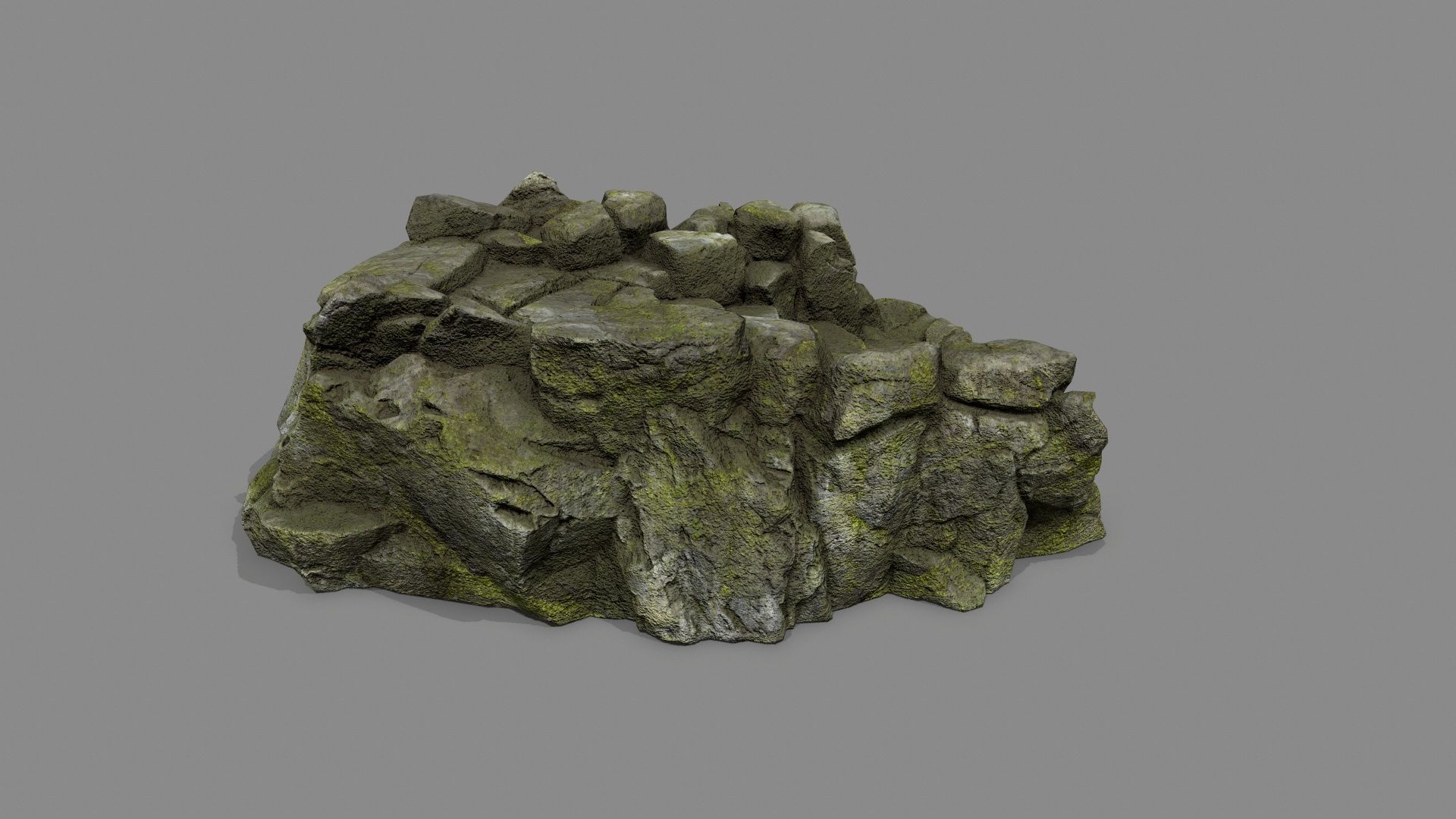 Old Rock Stair Low-poly 3D model_9