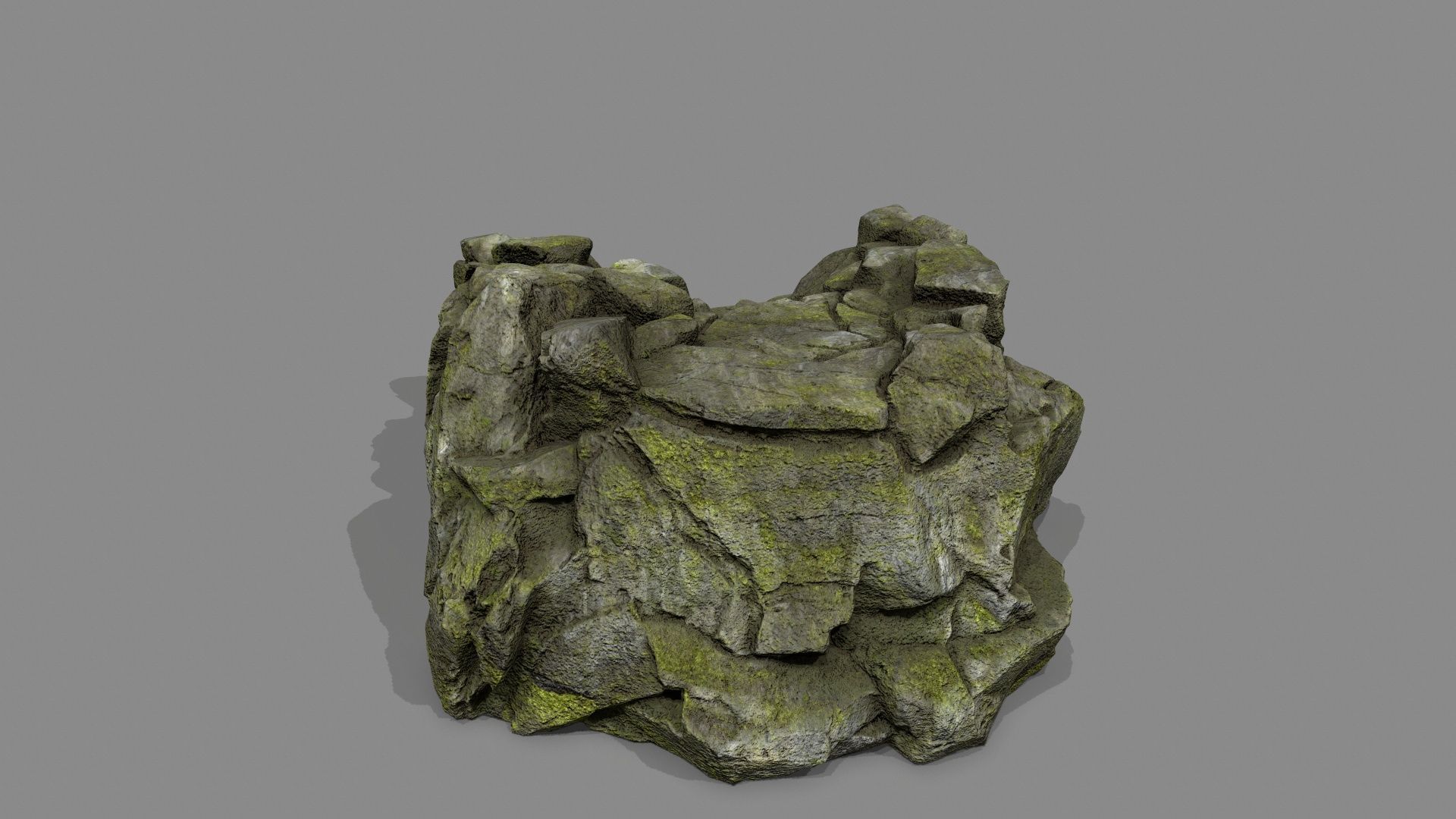 Old Rock Stair Low-poly 3D model_7