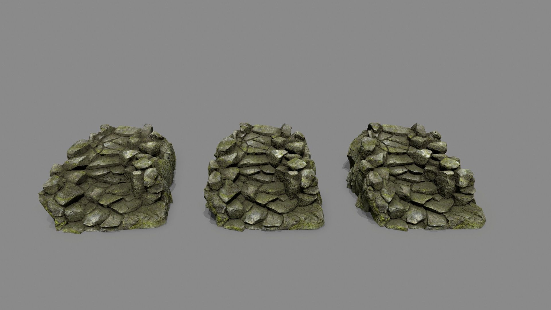 Old Rock Stair Low-poly 3D model_13