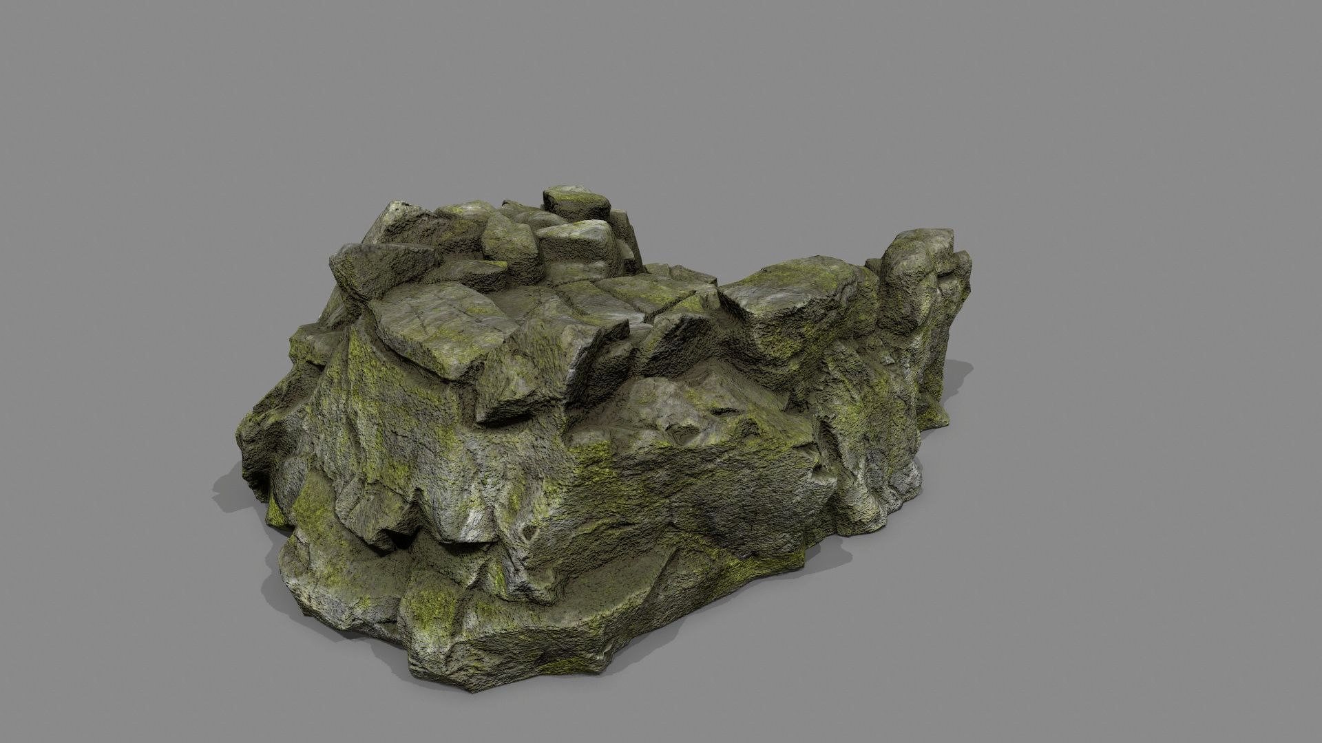 Old Rock Stair Low-poly 3D model_8