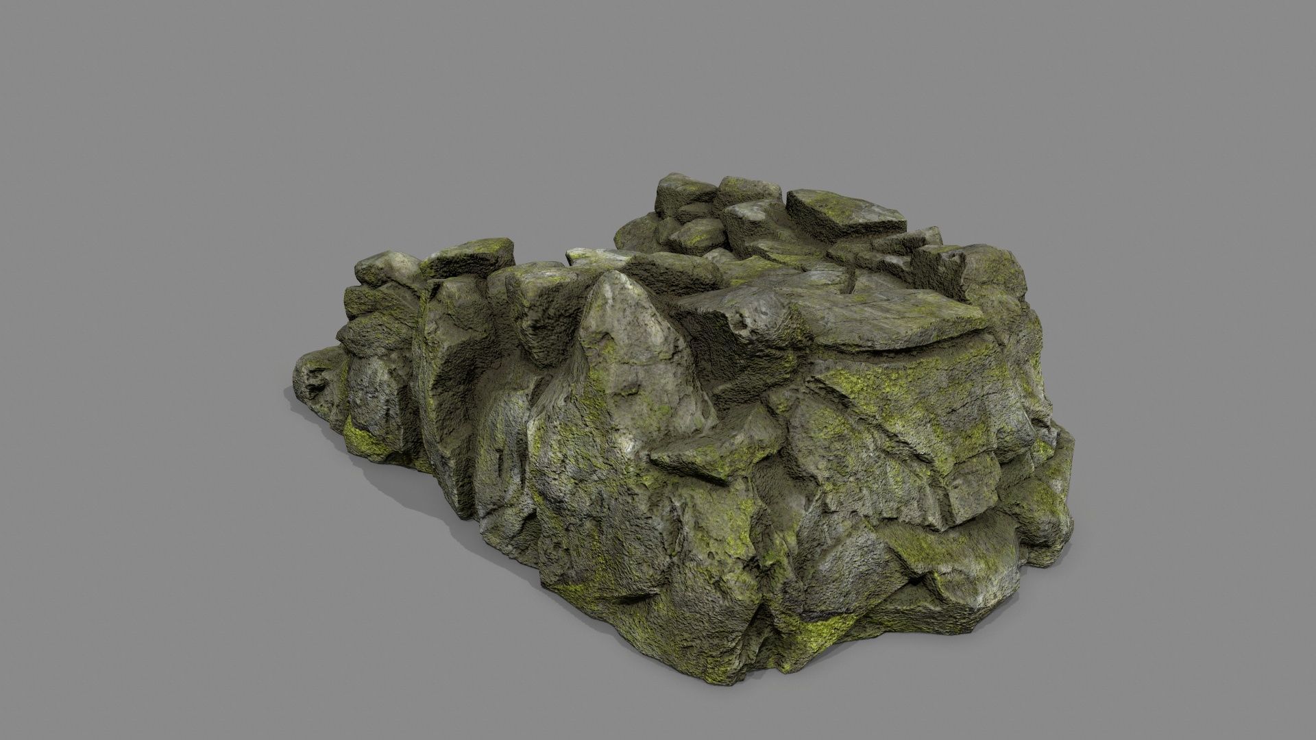 Old Rock Stair Low-poly 3D model_6