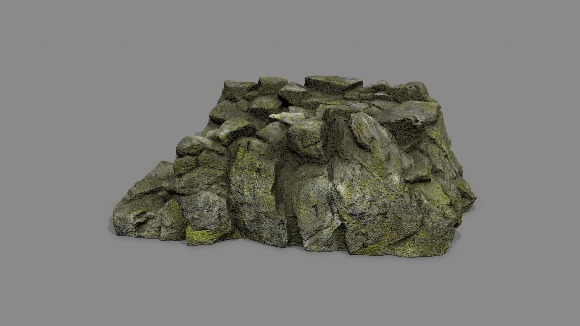 Old Rock Stair Low-poly 3D model_5