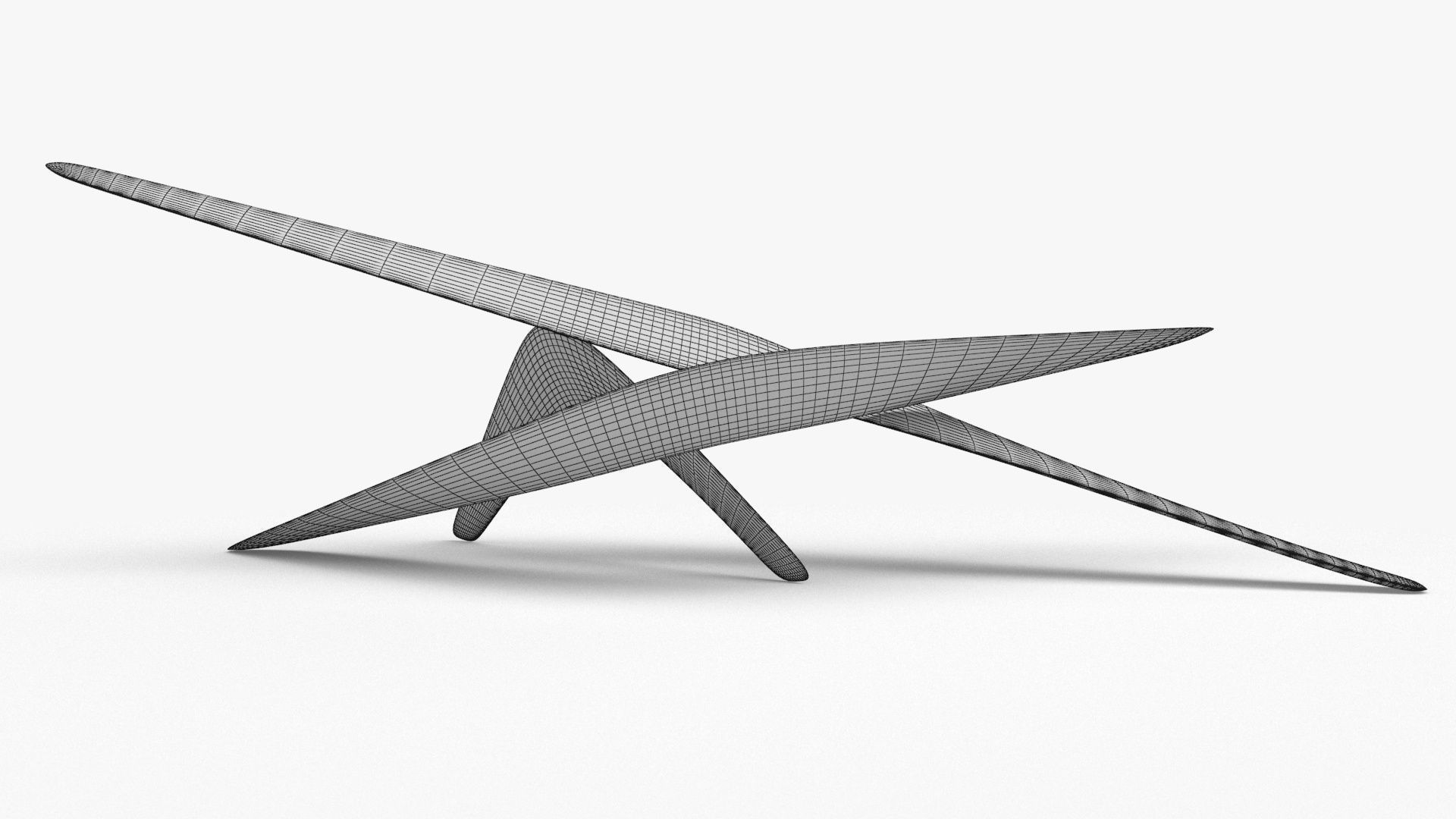 Modern Abstract Boomerang Sculpture  Low-poly 3D model_14