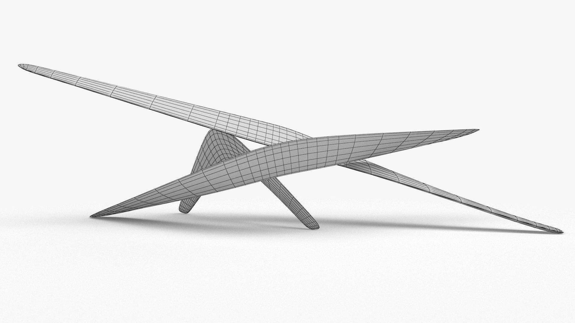Modern Abstract Boomerang Sculpture  Low-poly 3D model_12