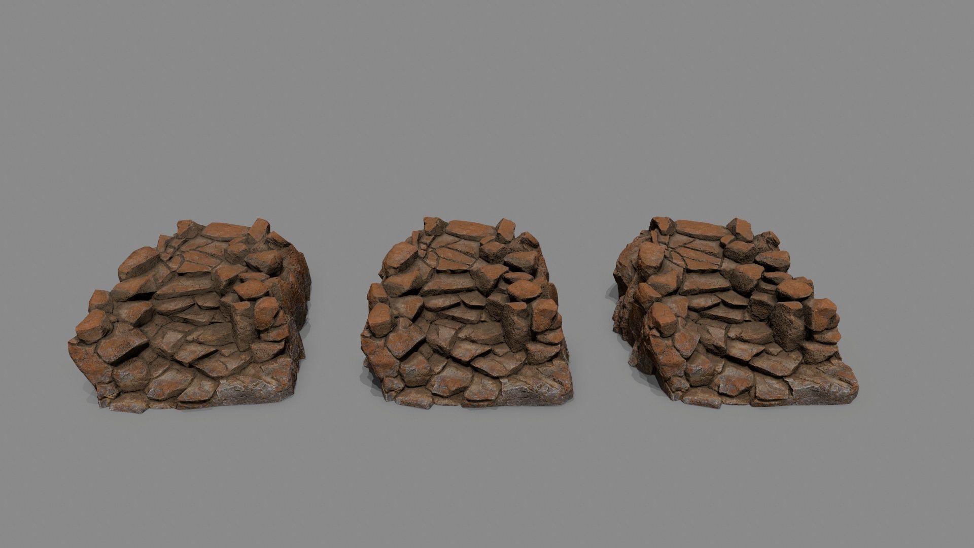 Old Rock Stairs Low-poly 3D model_14