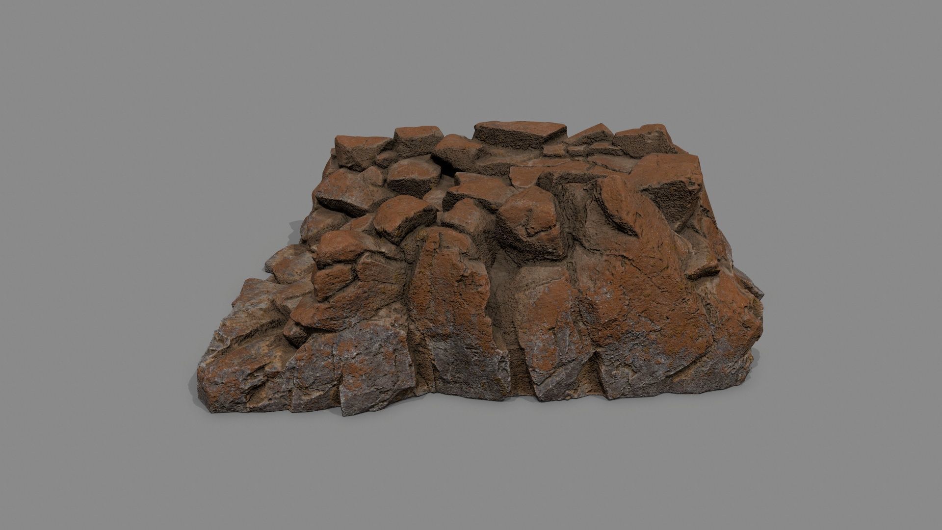 Old Rock Stairs Low-poly 3D model_5
