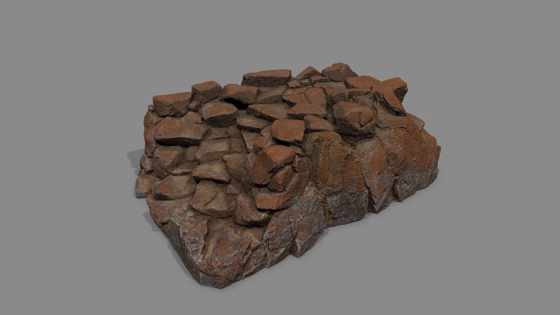 Old Rock Stairs Low-poly 3D model_4