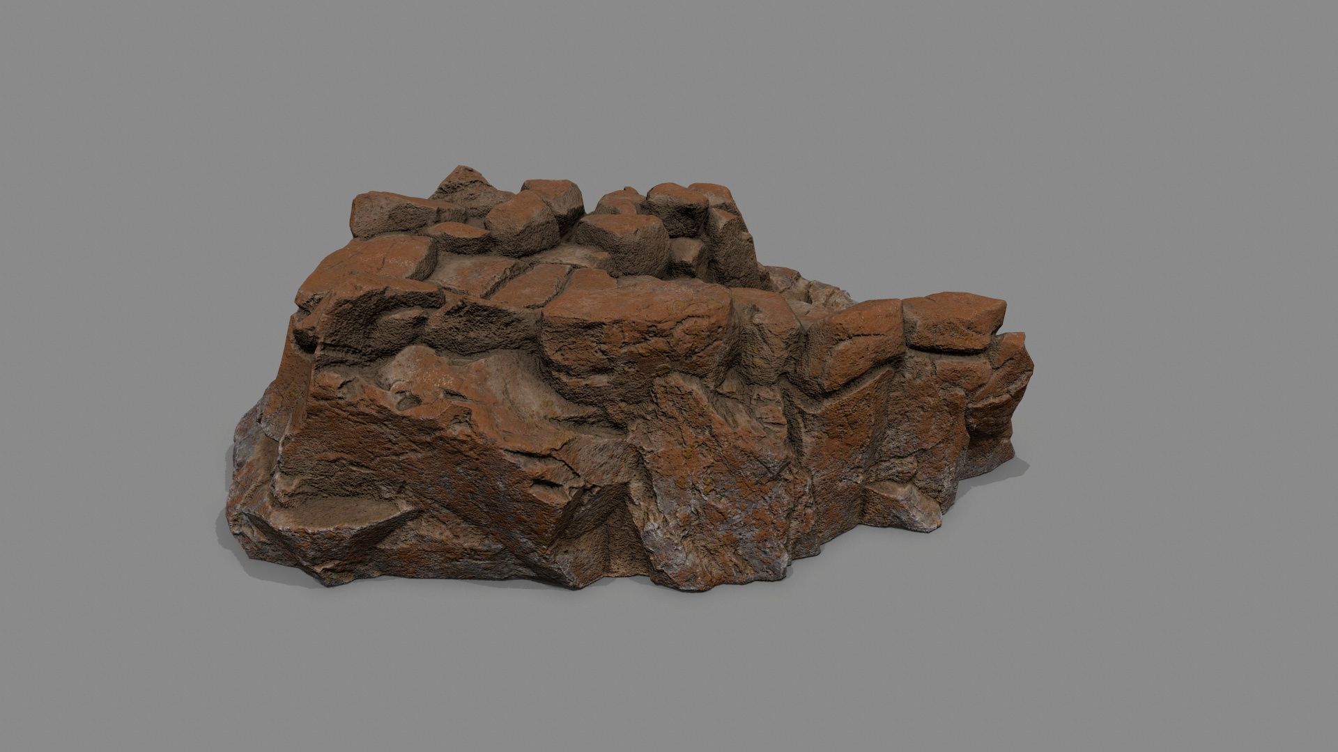 Old Rock Stairs Low-poly 3D model_9