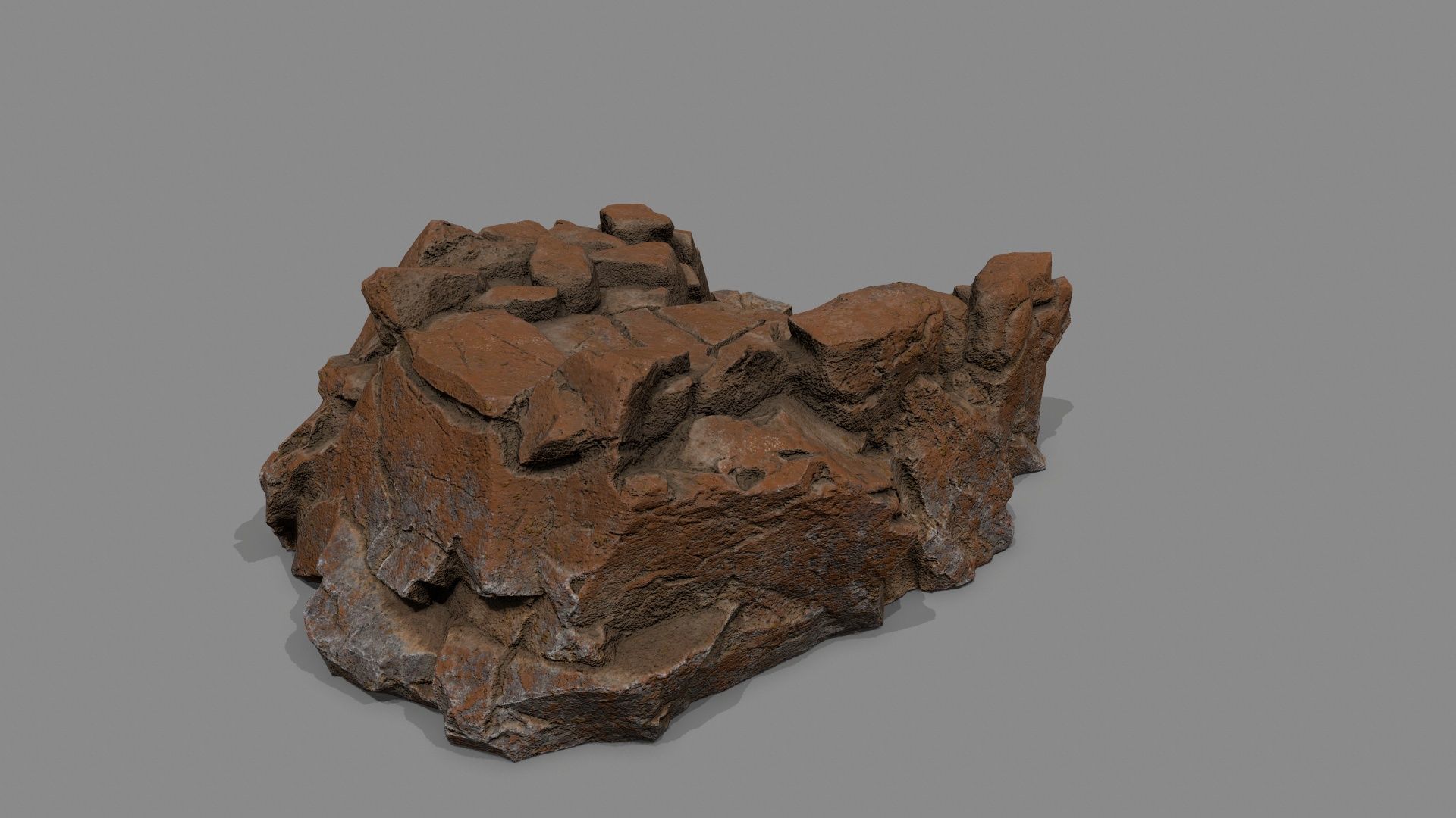 Old Rock Stairs Low-poly 3D model_8