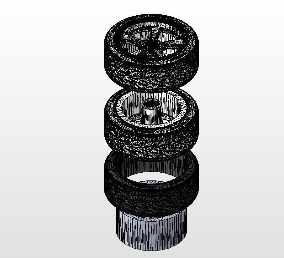 Custom wheels Ridler Style 652 20inch for your scale model 3D print model_15