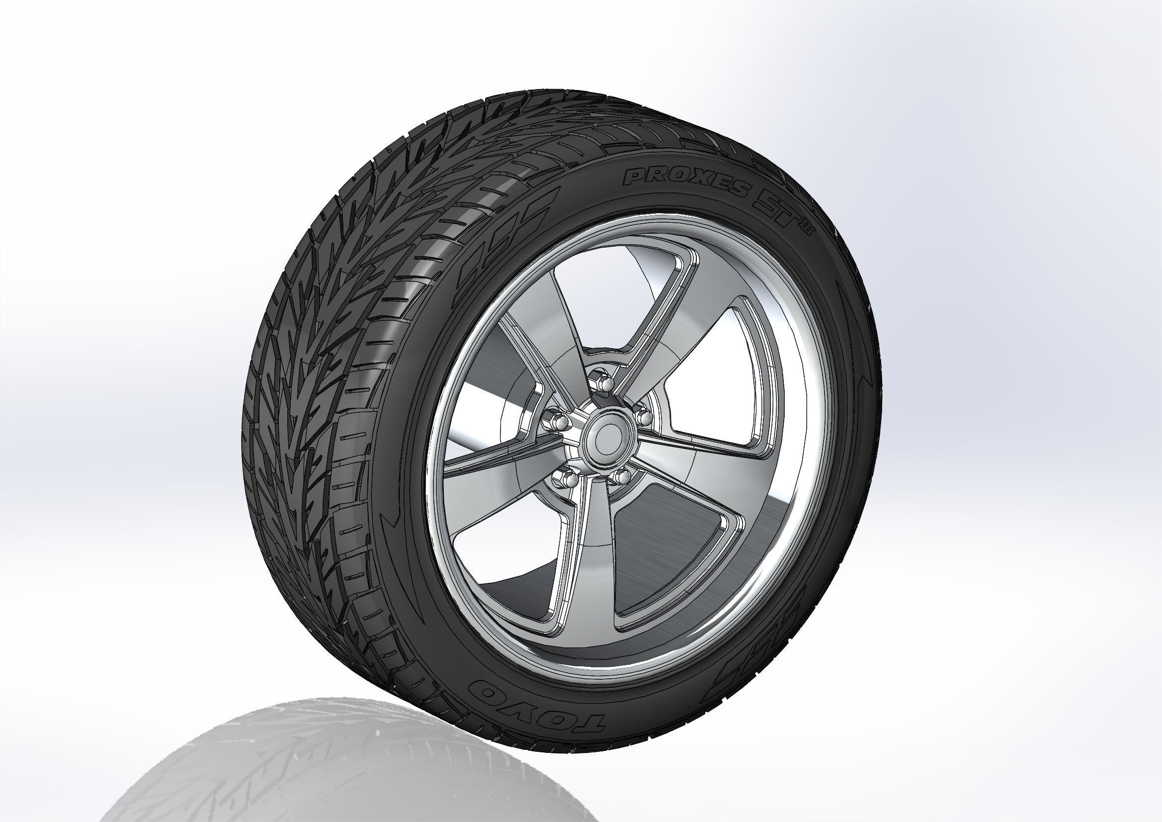 Custom wheels Ridler Style 652 20inch for your scale model 3D print model_7