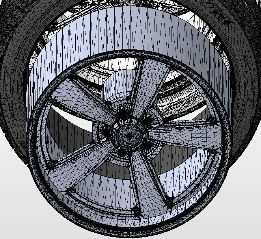 Custom wheels Ridler Style 652 20inch for your scale model 3D print model_16