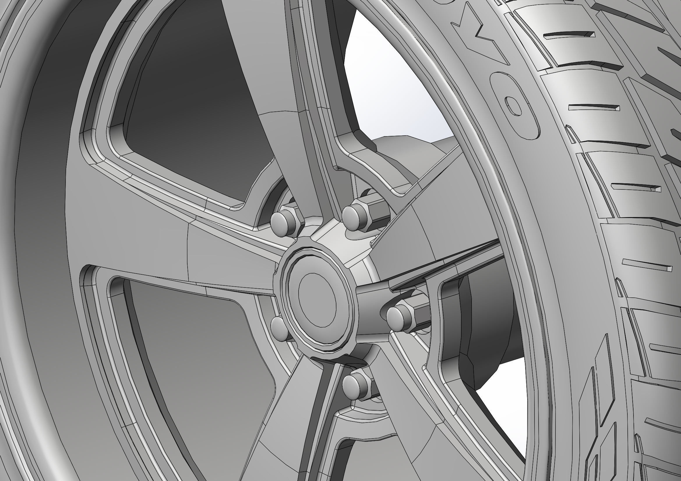 Custom wheels Ridler Style 652 20inch for your scale model 3D print model_13