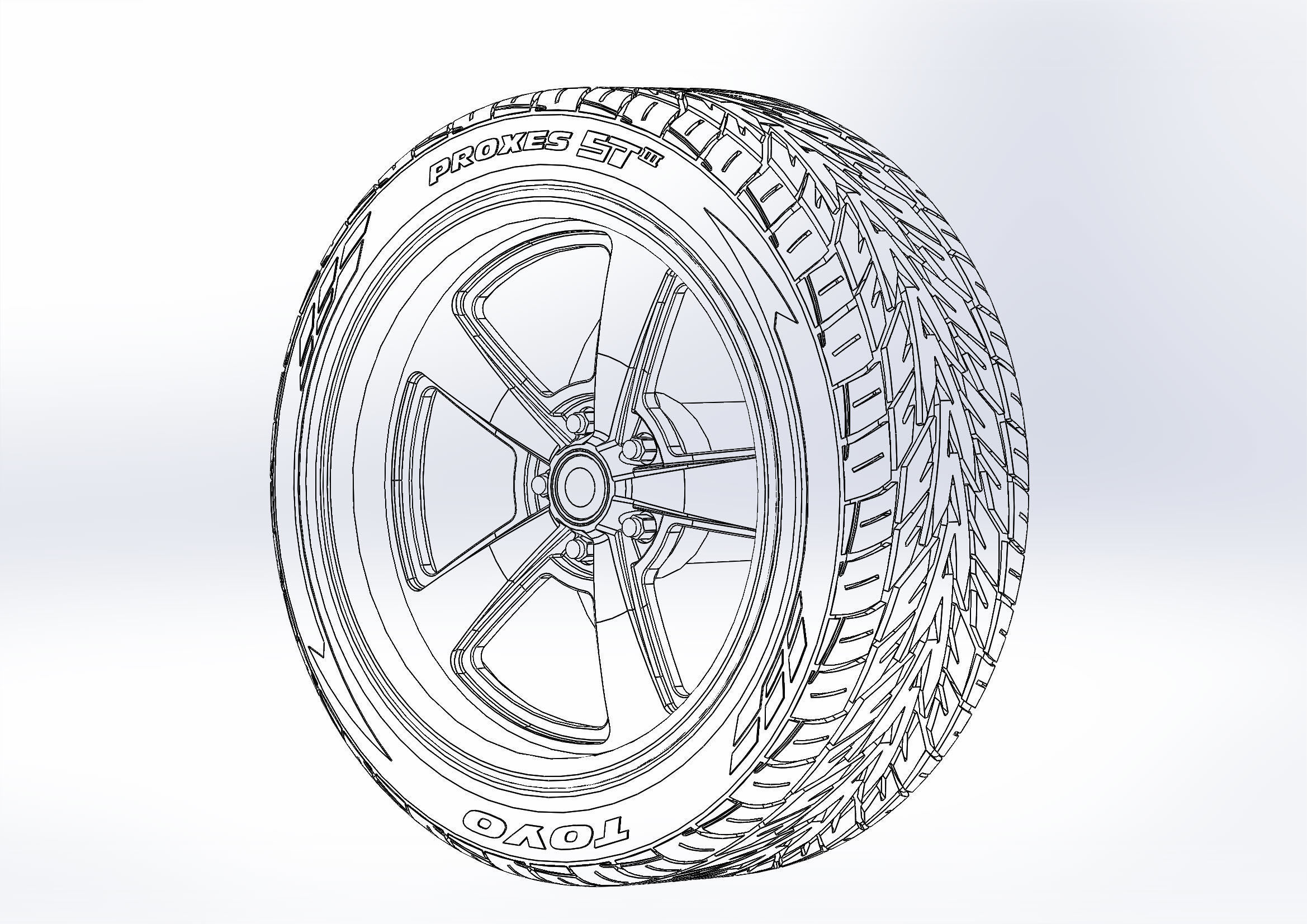 Custom wheels Ridler Style 652 20inch for your scale model 3D print model_2