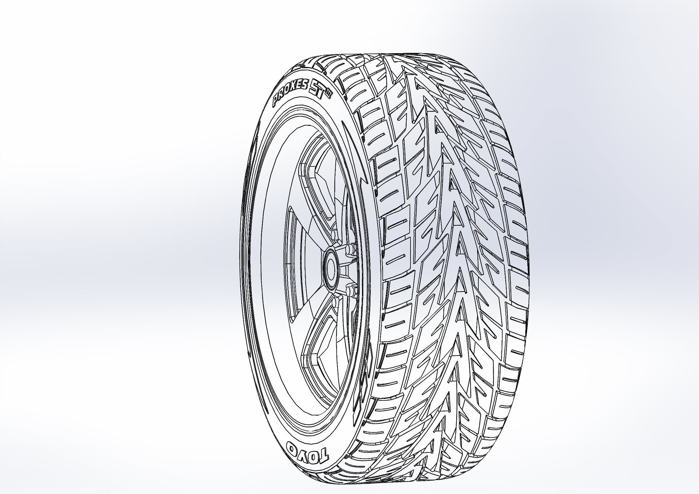 Custom wheels Ridler Style 652 20inch for your scale model 3D print model_5