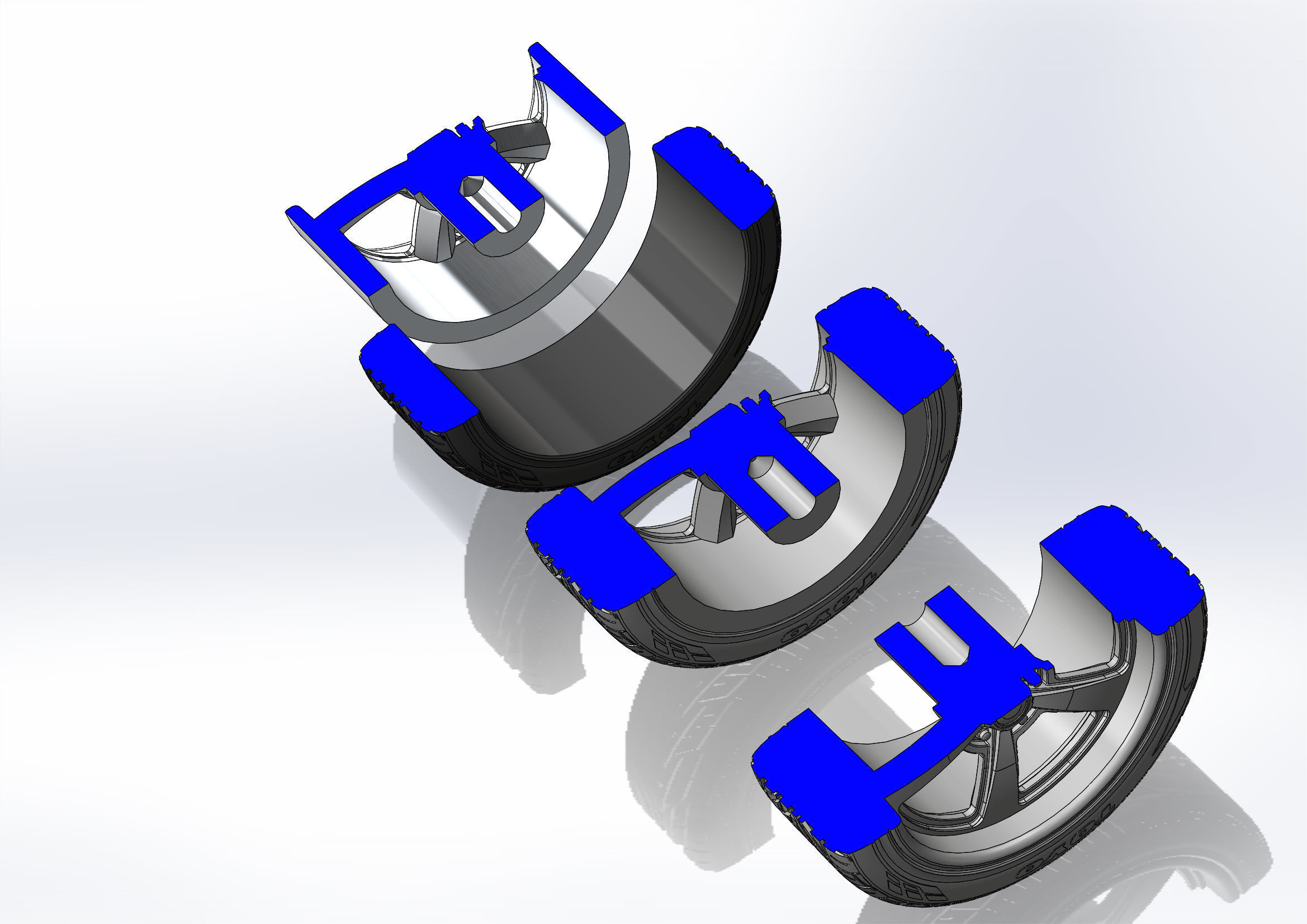 Custom wheels Ridler Style 652 20inch for your scale model 3D print model_11