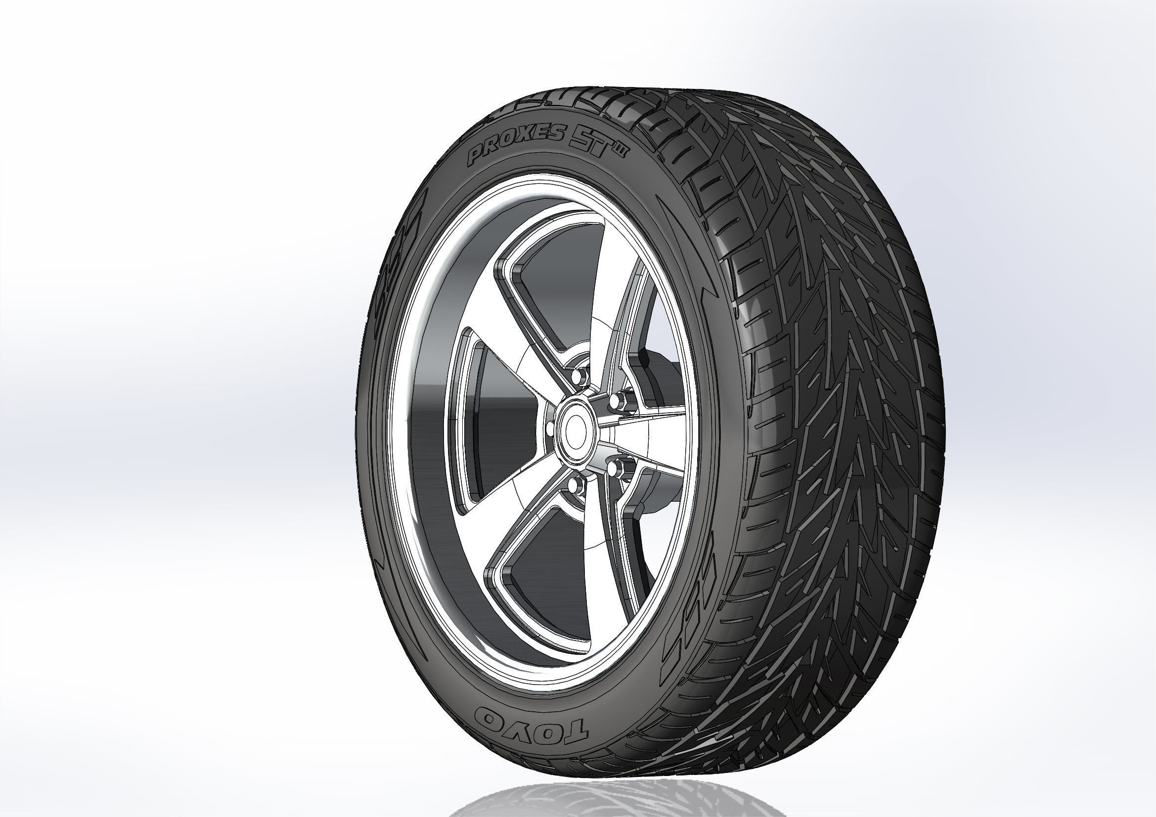 Custom wheels Ridler Style 652 20inch for your scale model 3D print model_3