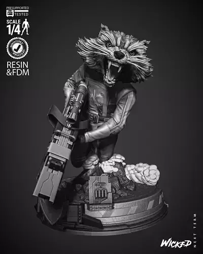 Wicked Marvel Rocket Bust  3D print model