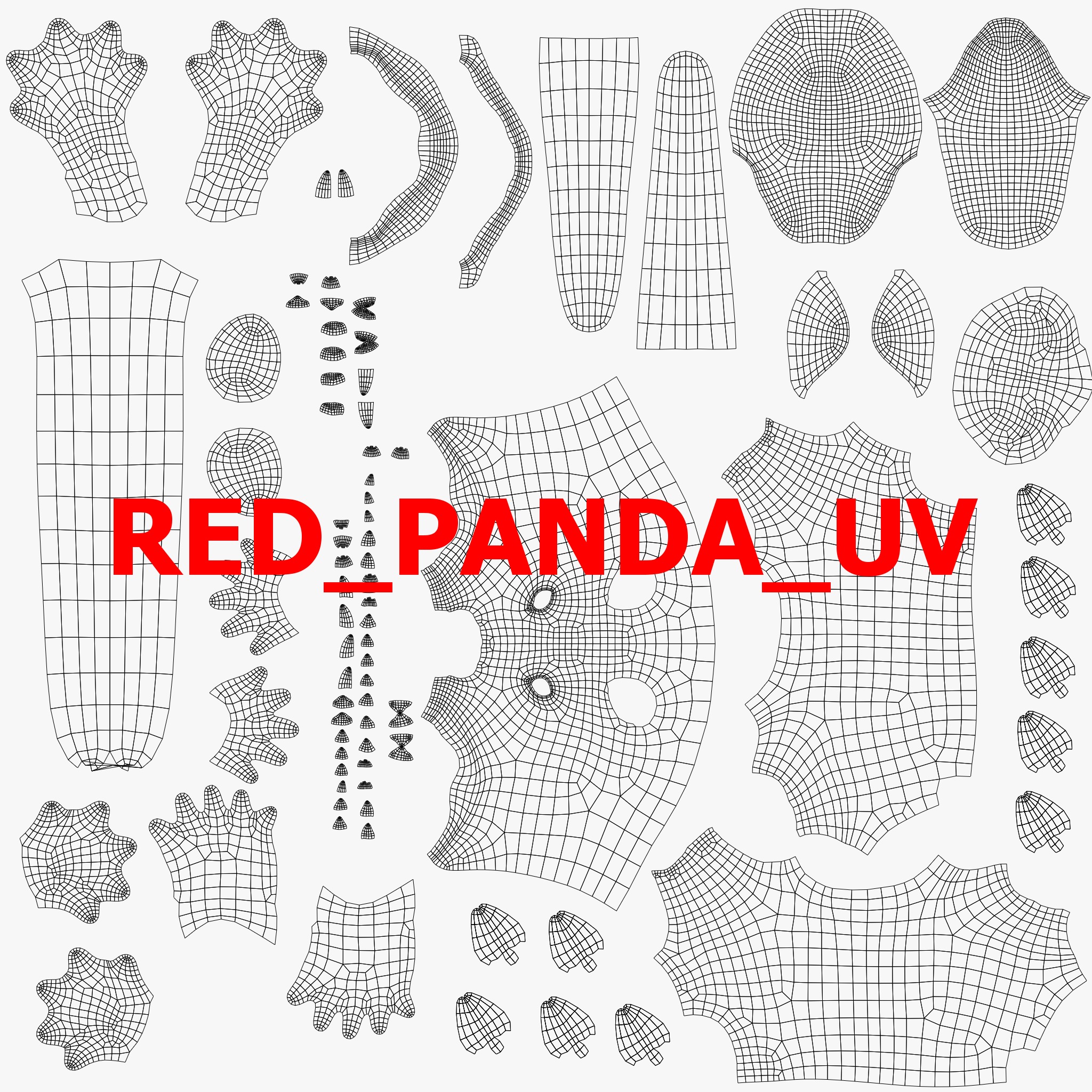 Red Panda Rigged Animated 3D model_19