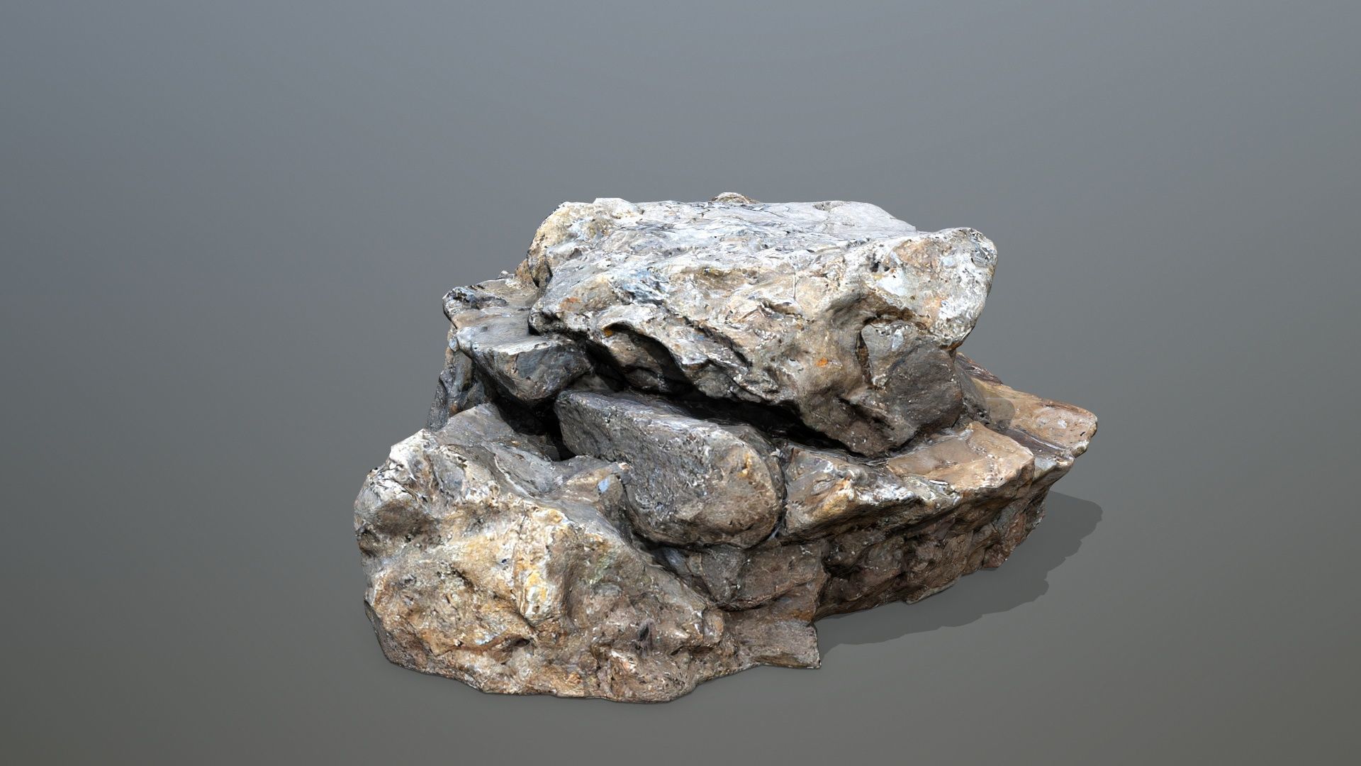 cliff rocks  1 Low-poly 3D model_17