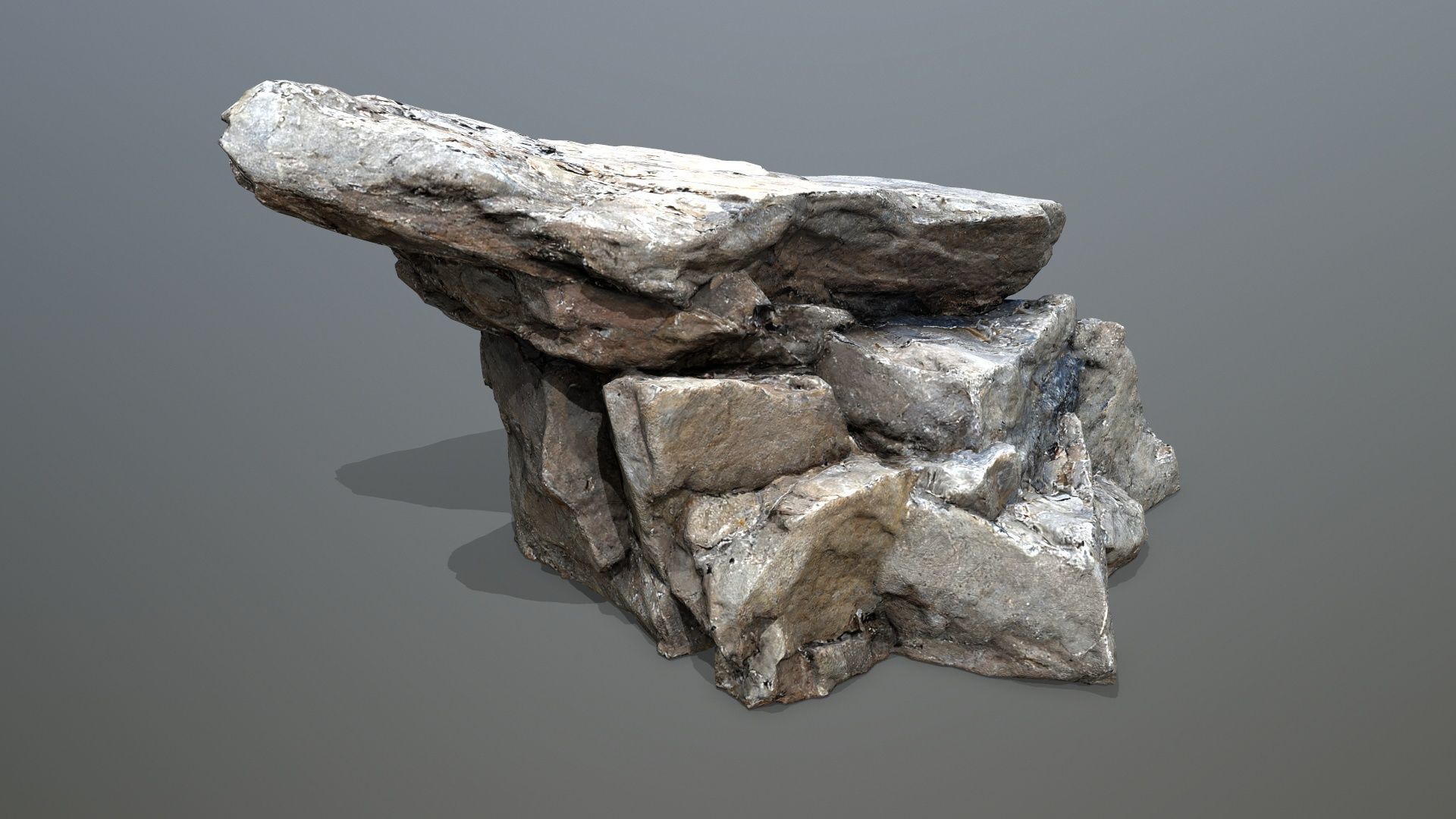cliff rocks  1 Low-poly 3D model_18