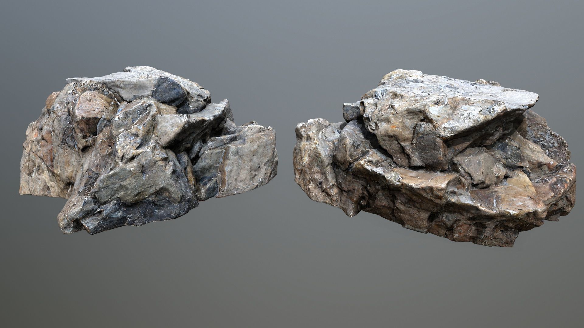 cliff rocks  1 Low-poly 3D model_8