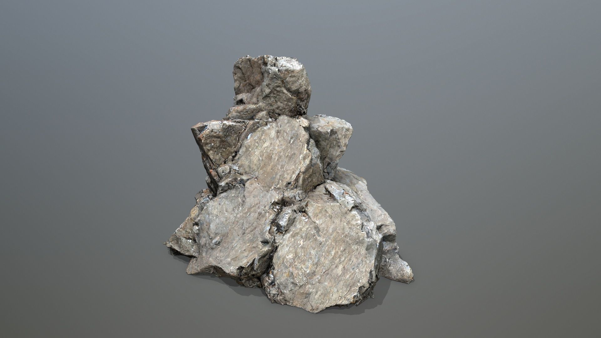 cliff rocks  1 Low-poly 3D model_16