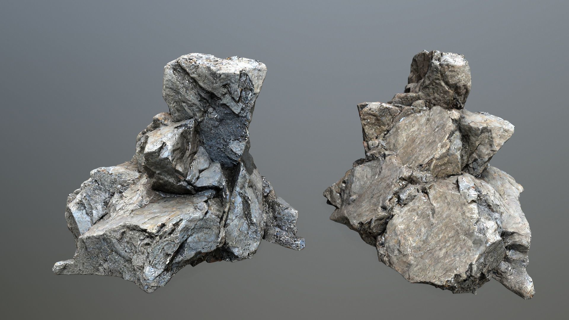 cliff rocks  1 Low-poly 3D model_7
