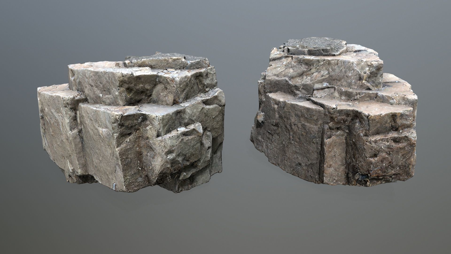 cliff rocks  1 Low-poly 3D model_11